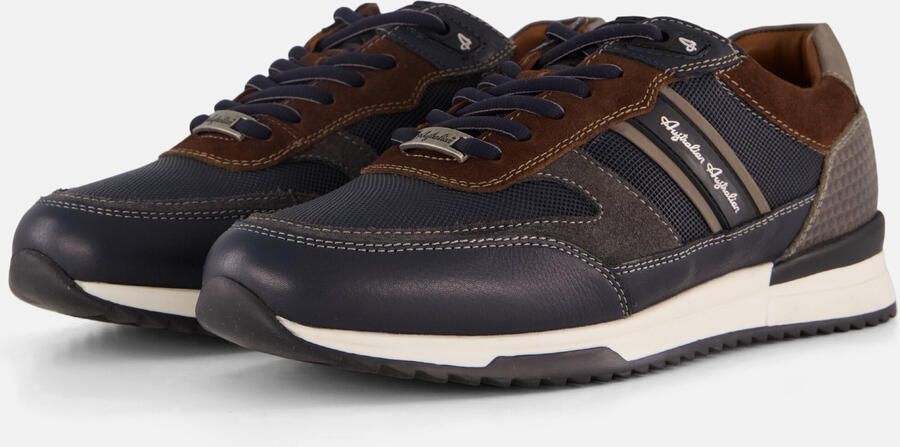 Australian Filmon Sneakers Heren Leren Sneaker Blauw - Foto 5