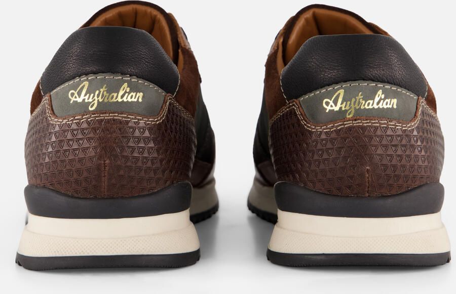 Australian Filmon PKK Grey Brown Black Sneakers Grijs Bruin Zwart Leer en Suede Heren Grijs Bruin - Foto 3