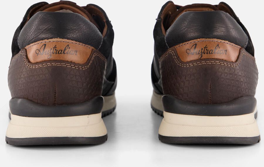 Australian Filmon Sneakers Heren Leren Sneaker Zwart - Foto 4