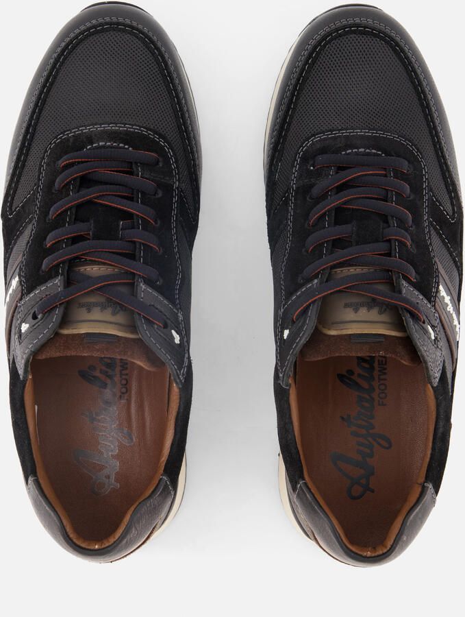Australian Filmon Sneakers Heren Leren Sneaker Zwart - Foto 3