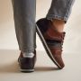 Australian Camaro Lage sneakers Leren Sneaker Heren Bruin - Thumbnail 3