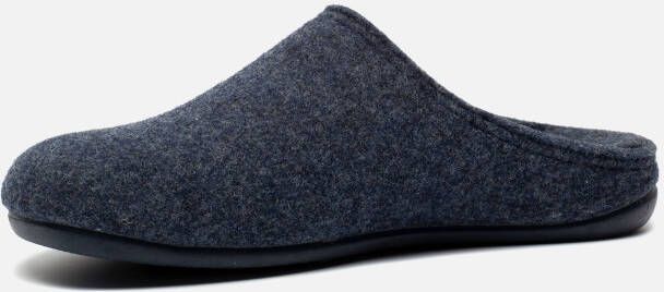 Basicz Pantoffels Heren Instap sloffen Wol Blauw