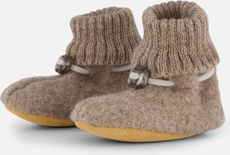 Bergstein cozy baby slofjes beige