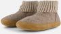 Bergstein Cozy Lux Pantoffels Kids Sloffen Beige - Thumbnail 4