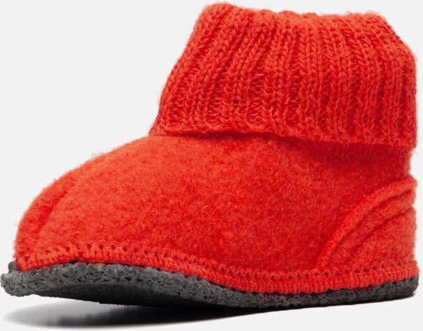 Bergstein Cozy slofjes oranje Schapenwol 750203