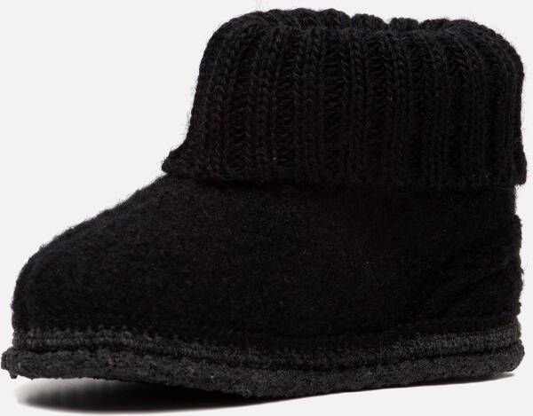 Bergstein Cozy slofjes zwart Schapenwol