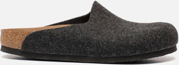 Birkenstock Amsterdam Anthracite narrow VEG Felt Wooly Home Unisex Pantoffels Antraciet