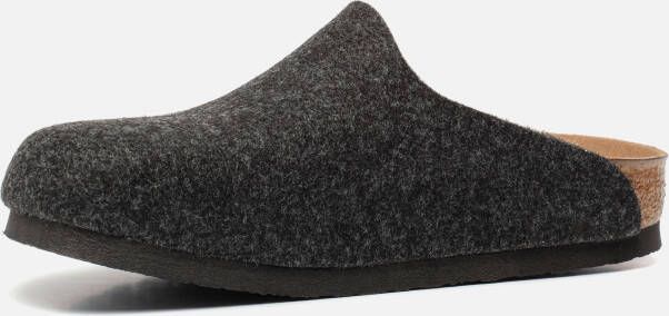 Birkenstock Amsterdam Anthracite narrow VEG Felt Wooly Home Unisex Pantoffels Antraciet