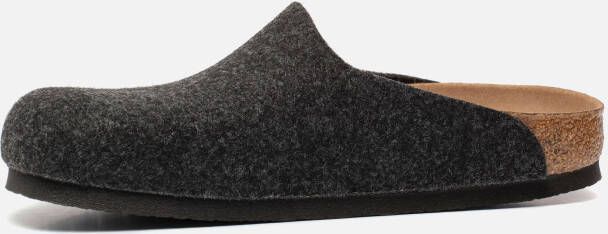 Birkenstock Amsterdam Anthracite narrow VEG Felt Wooly Home Unisex Pantoffels Antraciet