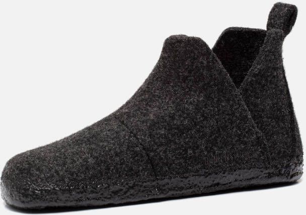 Birkenstock Andermatt Pantoffels Anthracite Narrow fit | Zwart | Wolvilt - Foto 5