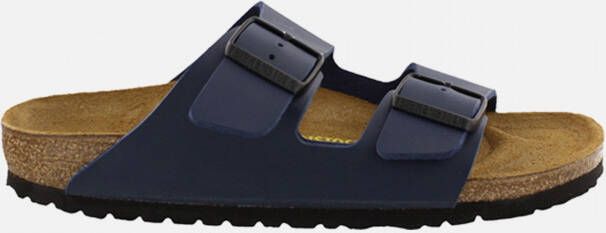 Birkenstock Arizona slippers blauw Imitatieleer