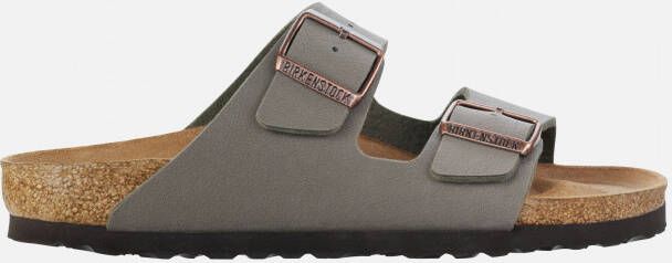 Birkenstock Arizona slippers grijs Imitatieleer