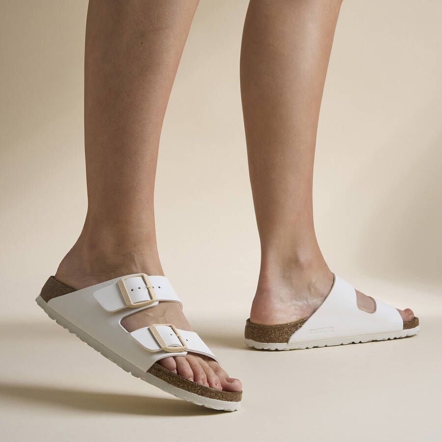 Birkenstock - s off-white-crÈme-ivoorkleur slippers & muiltjes