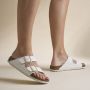 Birkenstock - s off-white-crÈme-ivoorkleur slippers & muiltjes - Thumbnail 1