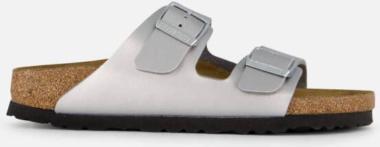 Birkenstock Arizona Slippers Metallic Silver Narrow fit | Zilver | Leer - Foto 3