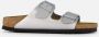 Birkenstock Arizona Slippers Metallic Silver Narrow fit | Zilver | Leer - Thumbnail 3