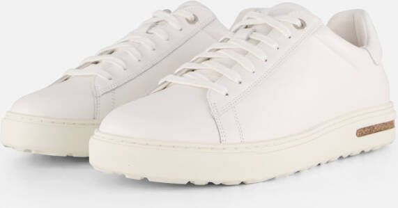 Birkenstock Witte Leren Sneakers met Verwijderbaar Kurk-Latex Voetbed White