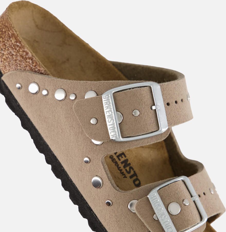 Birkenstock Kid's Arizona Rivet Border Synthetik Sandalen Narrow beige bruin - Foto 9