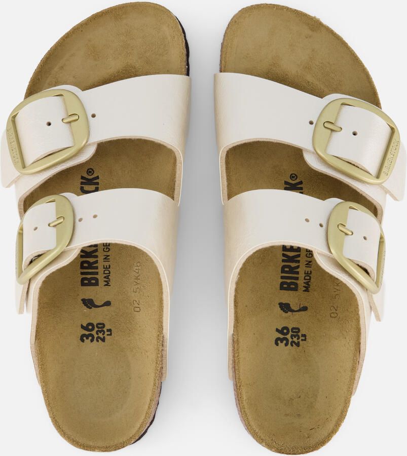 Birkenstock Arizona Dames Slippers Graceful Pearl White Narrow fit | Wit | Imitatieleer - Foto 4