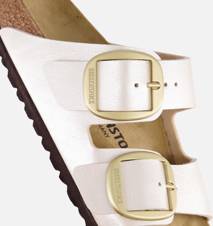 Birkenstock Arizona Dames Slippers Graceful Pearl White Narrow fit | Wit | Imitatieleer - Foto 3