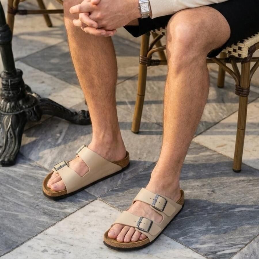 Birkenstock Arizona BF Sandalen Regular beige bruin