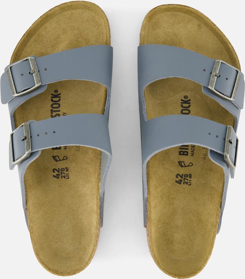 Birkenstock Arizona Birko-Flor Slippers Grijs Smal - Foto 3