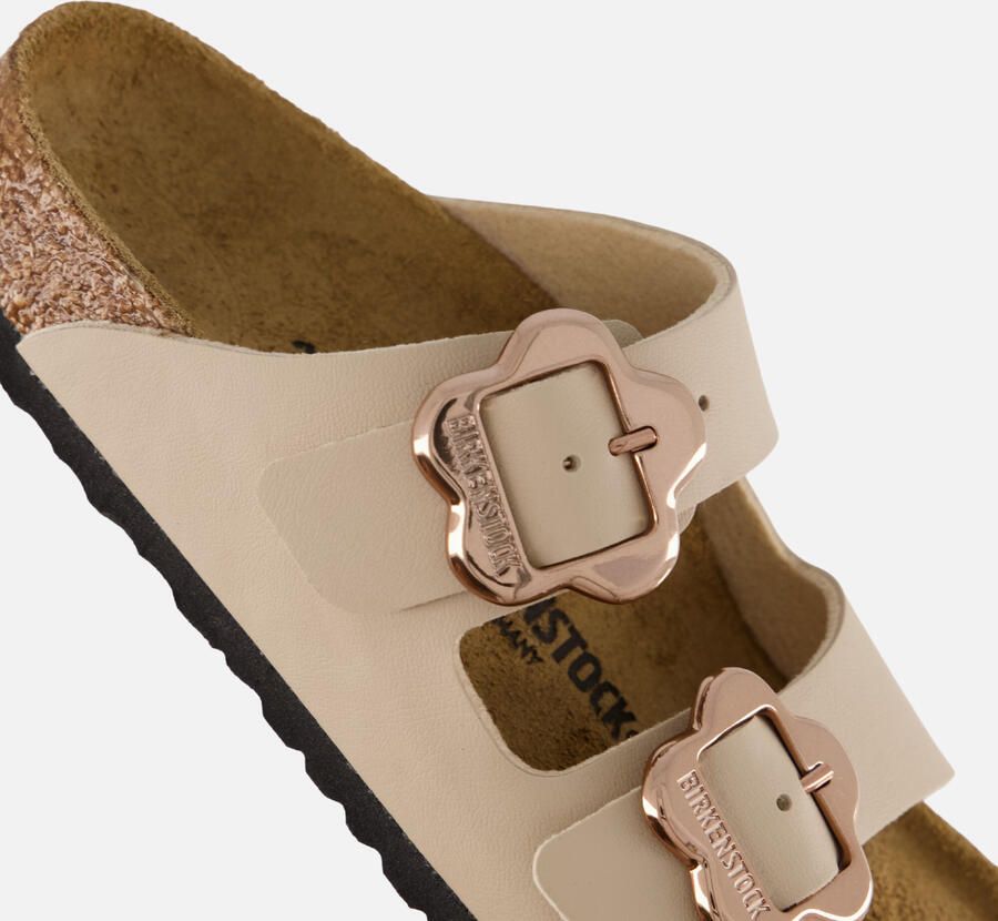 Birkenstock Kid's Arizona Flower Buckle Birko-Flor Sandalen Narrow beige - Foto 3