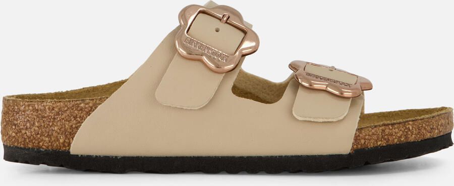 Birkenstock Kid's Arizona Flower Buckle Birko-Flor Sandalen Narrow beige - Foto 5