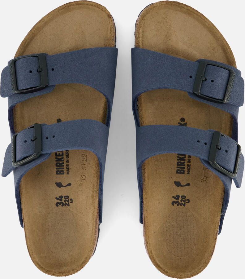 Birkenstock Arizona Kids Slippers Navy Narrow fit | Blauw | Imitatieleer - Foto 2