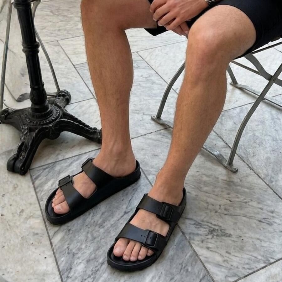 Birkenstock Arizona Slippers en Sandalen Zwart Plastic - Foto 4