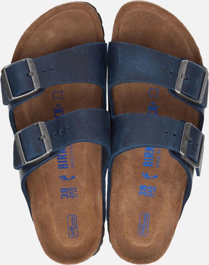 Birkenstock Blauwe Leren Sliders voor Blue - Foto 2