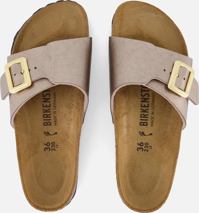 BIRKENSTOCK Slippers Dames Catalina Cushion Buckle Leatherlook Goud - Foto 11