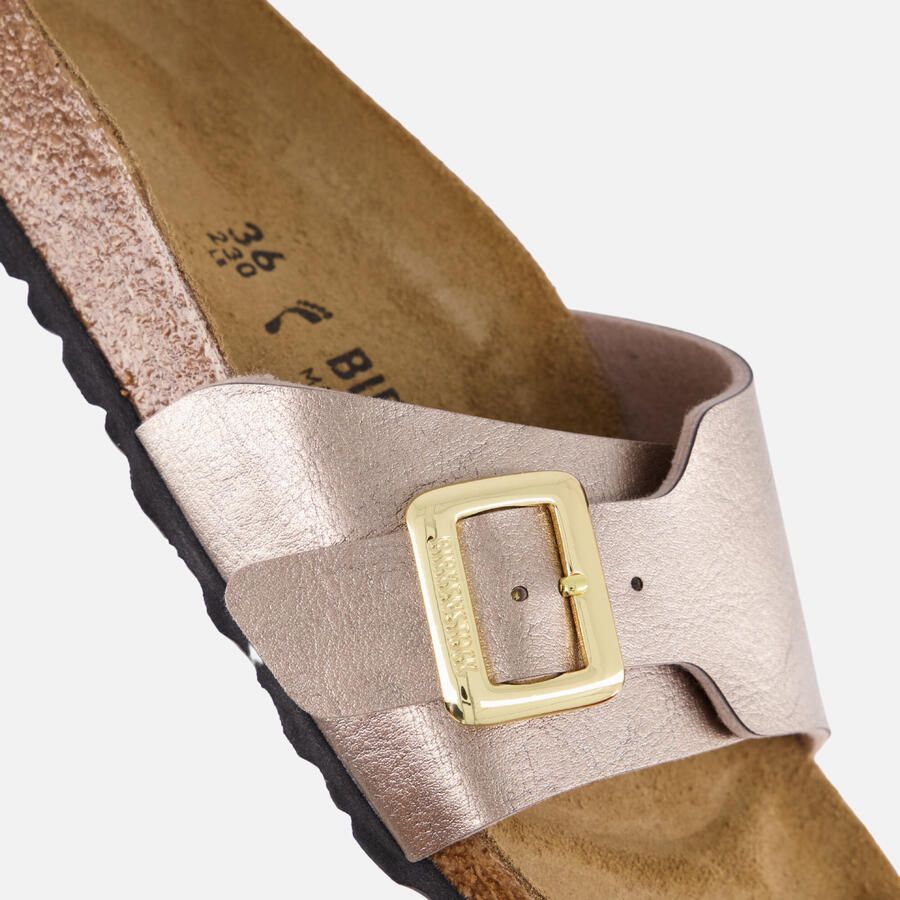 BIRKENSTOCK Slippers Dames Catalina Cushion Buckle Maat: 39 Materiaal: Leatherlook Kleur: Goud - Foto 3