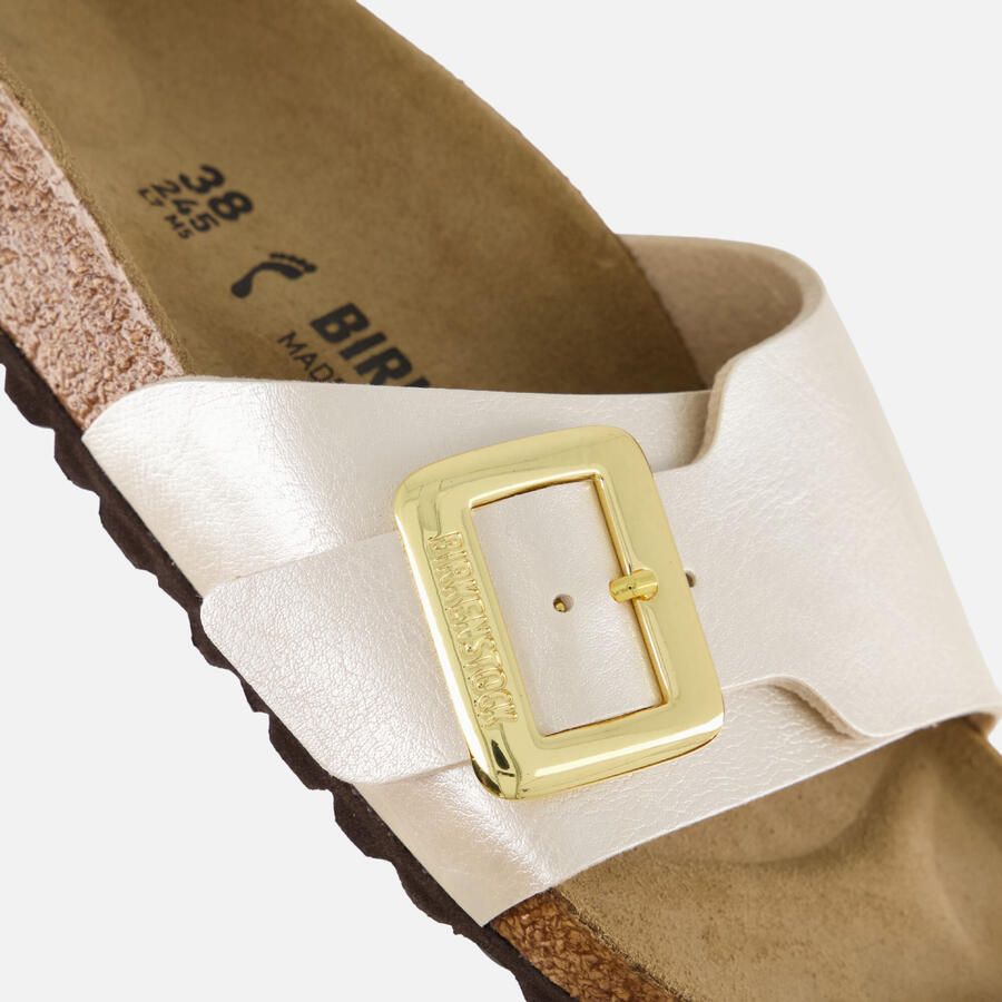BIRKENSTOCK Slippers Dames Catalina Cushion Buckle Maat: 37 Materiaal: Leatherlook Kleur: Beige - Foto 2
