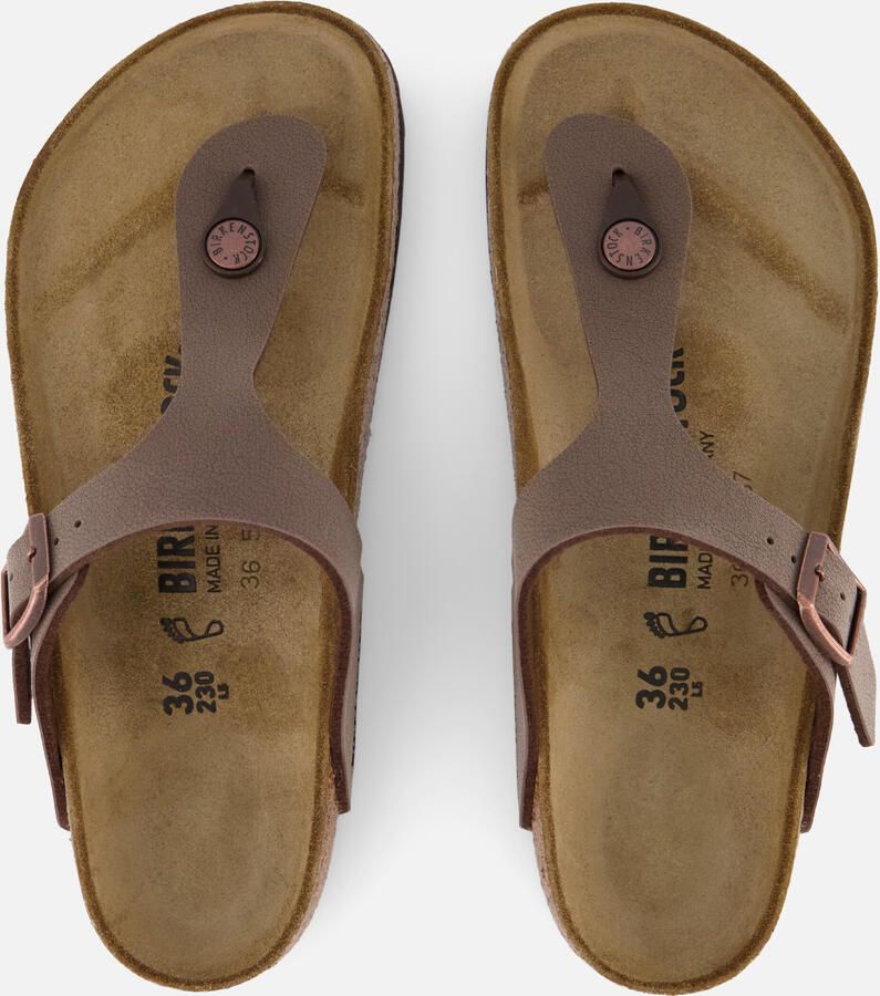 BIRKENSTOCK Teenslippers Gizeh Nubuck Bruin - Foto 4