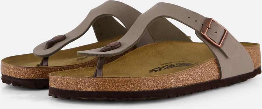 Birkenstock Platte sandalen Gizeh Nobuck Birko-Flor Regular Stone - Foto 6