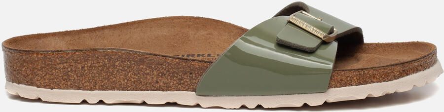 Birkenstock Slippers Madrid Khaki narrow Birko-Flor Lack Patent Grijs