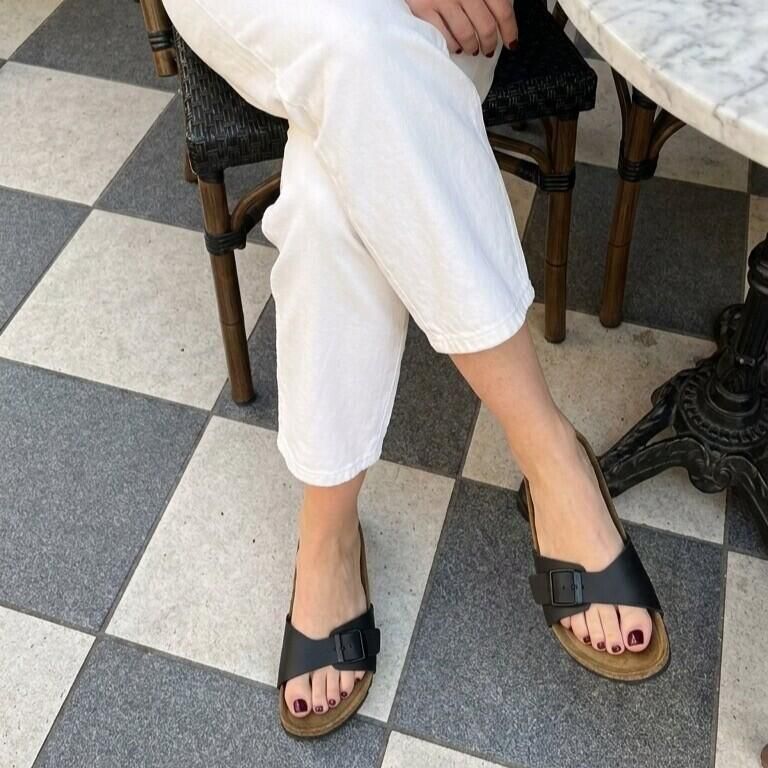 Birkenstock Madrid zwart Birko-Flor