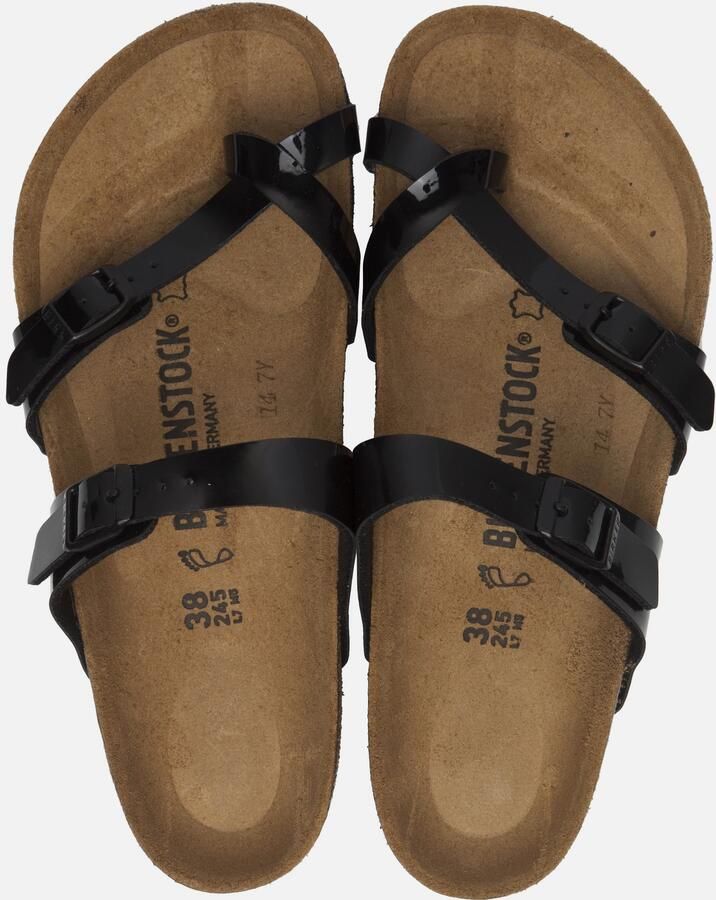Birkenstock Mayari Dames Slippers Black Patent Narrow fit | Zwart | Imitatieleer - Foto 2