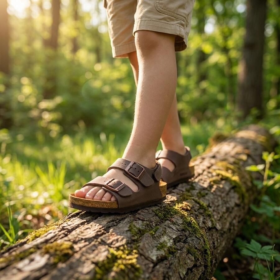 Birkenstock Milano mocca Birko-Flor Nubuck