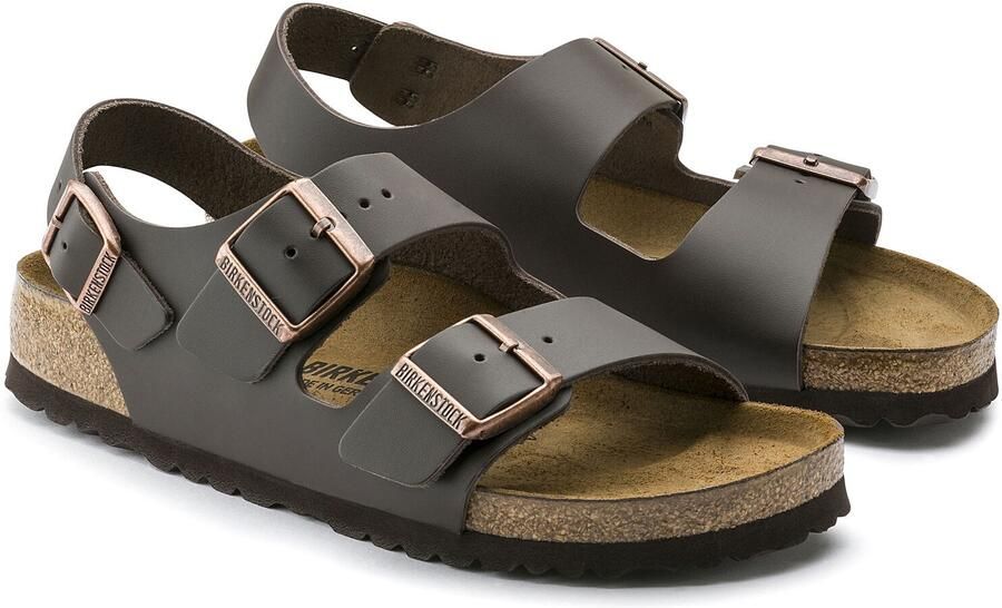 Birkenstock slipper MILANO Dark Brown regular Naturleder Smooth Leather - Foto 4