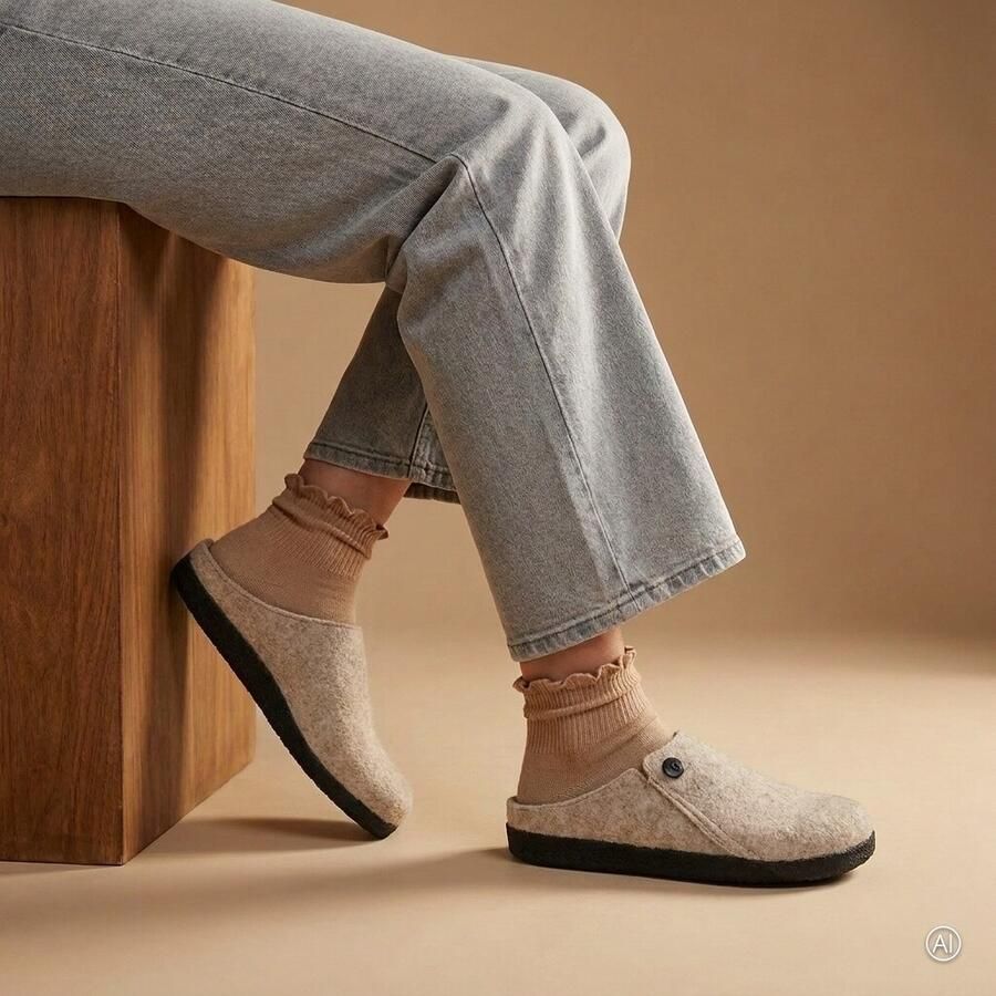 BIRKENSTOCK Pantoffels Dames Zermatt Shearling W Textiel Beige - Foto 6