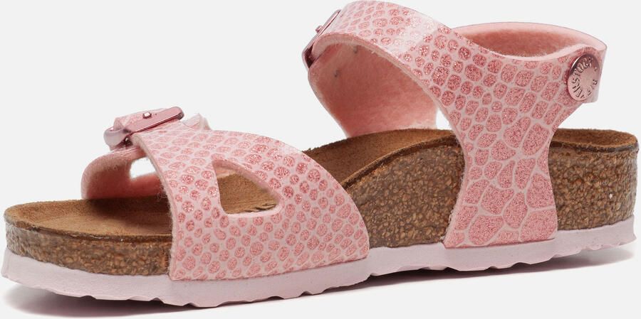 Blundstone Birkenstock Rio Magic Snake sandalen roze