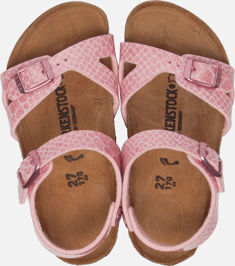 Blundstone Birkenstock Rio Magic Snake sandalen roze - Foto 2