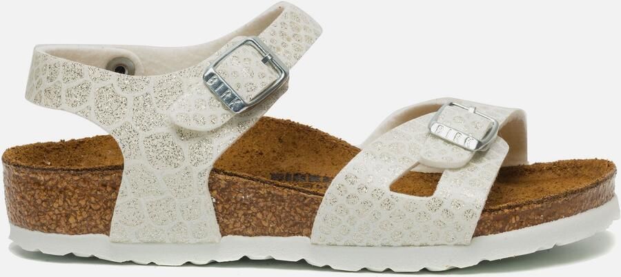 Birkenstock Rio Meisjes Beige Snake White Birko-Flor Magic