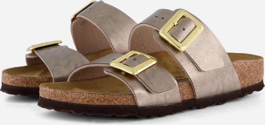 BIRKENSTOCK Slippers Dames Sydney Cushion Buckle Maat: 39 Materiaal: Leer Kleur: Bronskleurig - Foto 4