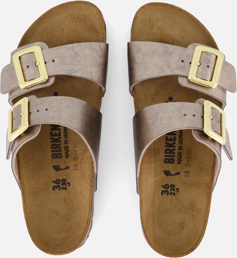 BIRKENSTOCK Slippers Dames Sydney Cushion Buckle Maat: 39 Materiaal: Leer Kleur: Bronskleurig - Foto 5