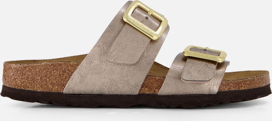 BIRKENSTOCK Slippers Dames Sydney Cushion Buckle Maat: 39 Materiaal: Leer Kleur: Bronskleurig - Foto 9