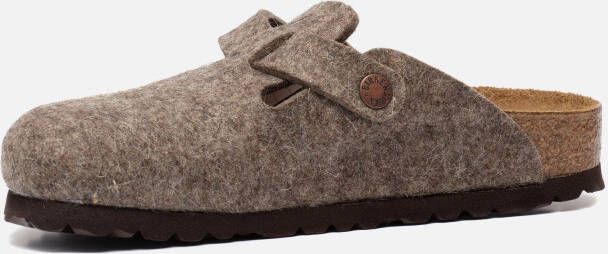 Birkenstock Boston instappers bruin Vilt 270247