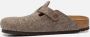 Birkenstock Wollen Boston Klompen Smalle Pasvorm Bruin Unisex - Thumbnail 3